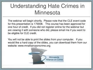 Understanding Hate Crimes in Minnesota