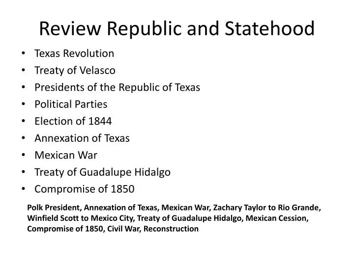 review republic and statehood