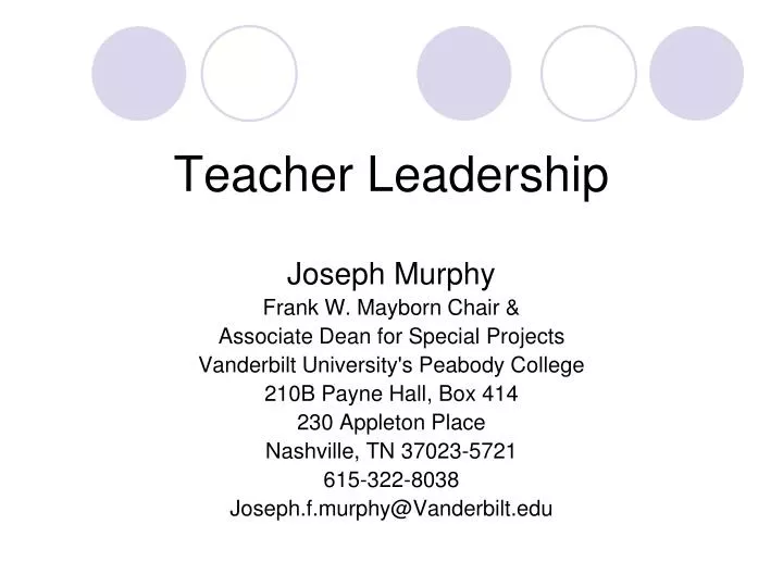 teacher leadership