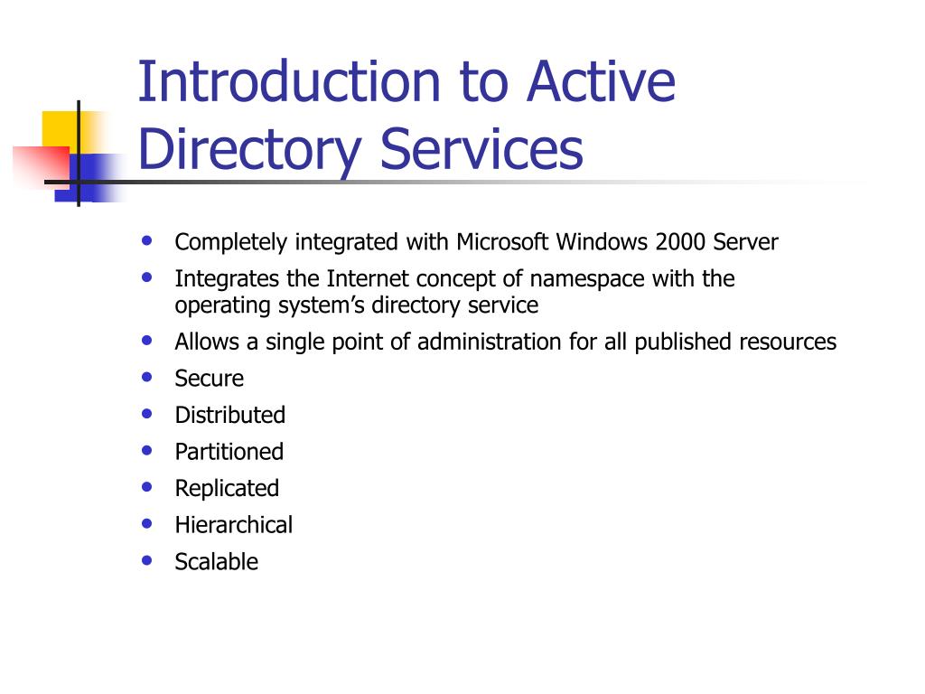 PPT - Introduction to Active Directory Services PowerPoint Presentation ...