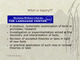 What is inquiry??