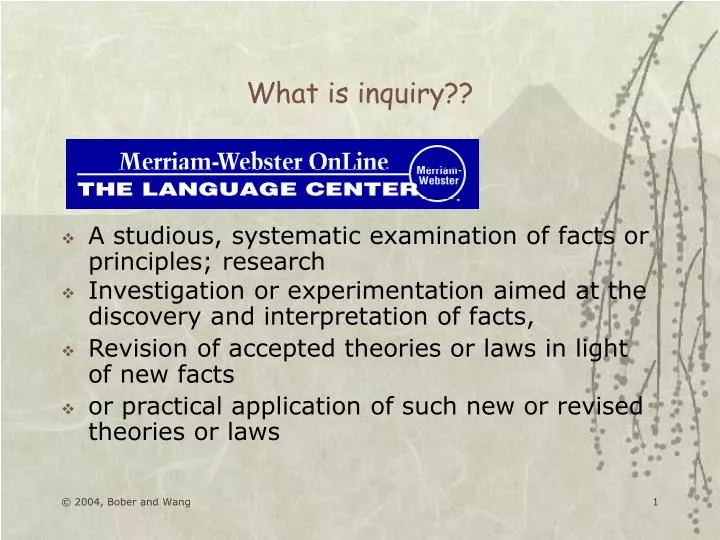 what is inquiry