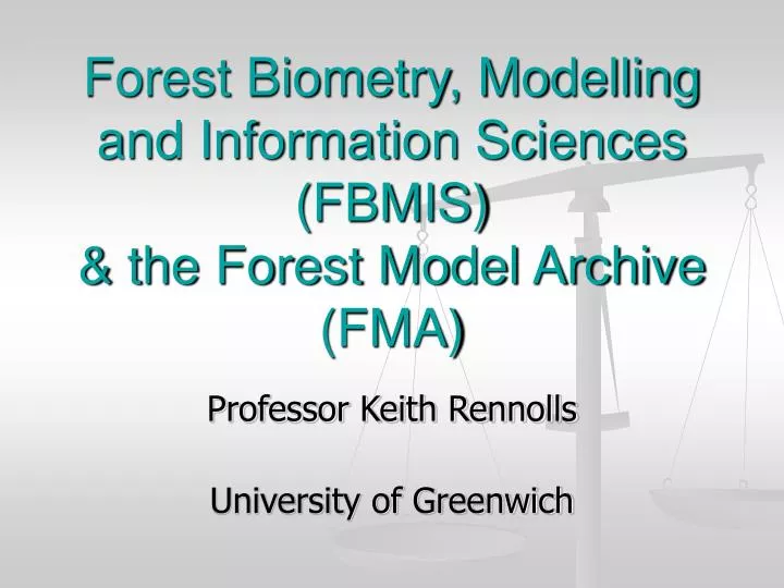 forest biometry modelling and information sciences fbmis the forest model archive fma