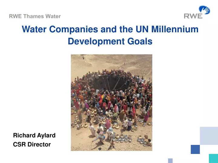 water companies and the un millennium development goals