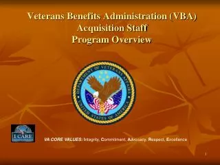 Veterans Benefits Administration (VBA) Acquisition Staff Program Overview