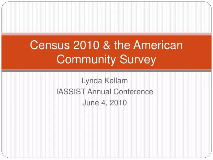 census 2010 the american community survey
