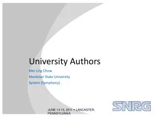 University Authors