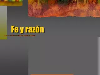 fe y raz n