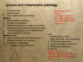 Igneous and metamorphic petrology