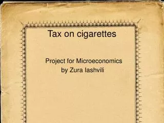 Tax on cigarettes