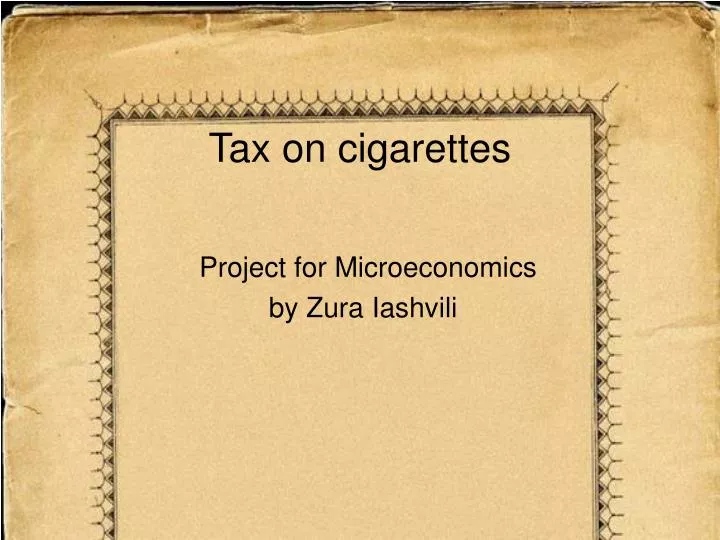 tax on cigarettes