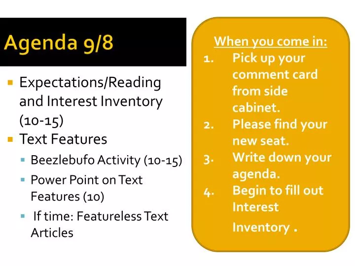 agenda 9 8