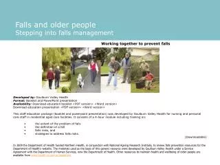 Falls and older people Stepping into falls management