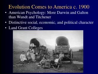 Evolution Comes to America c. 1900