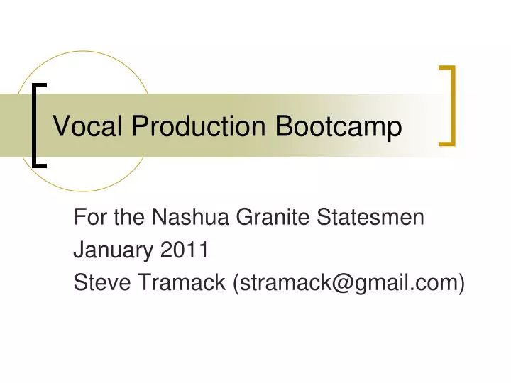 vocal production bootcamp
