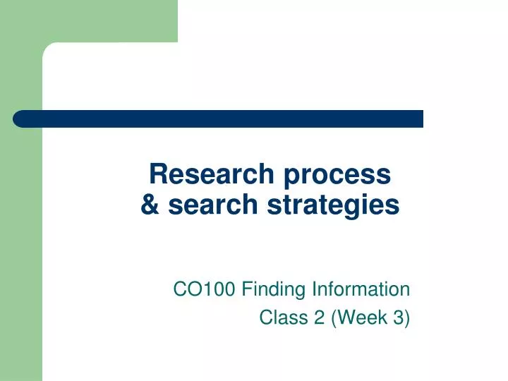 research process search strategies