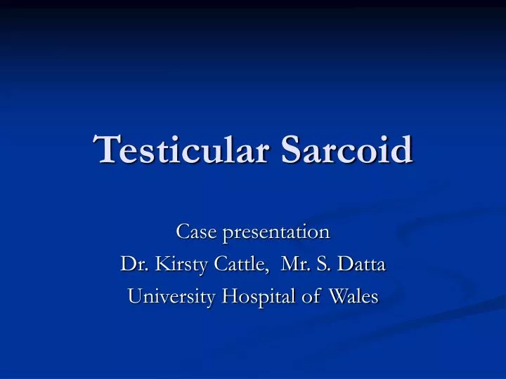 testicular sarcoid