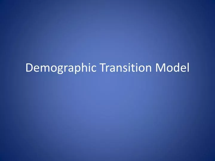 demographic transition model