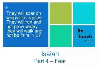 Isaiah Part 4 – Fear