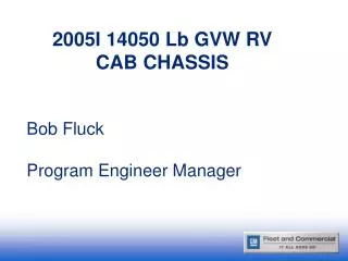 2005I 14050 Lb GVW RV CAB CHASSIS