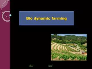 Bio dynamic farming