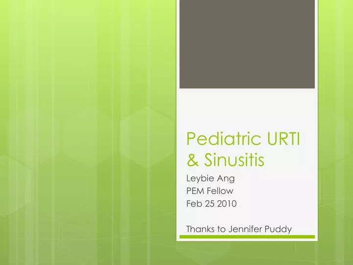 pediatric urti sinusitis
