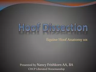 Hoof Dissection