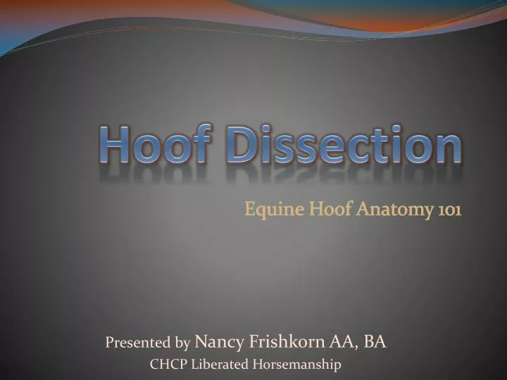 hoof dissection