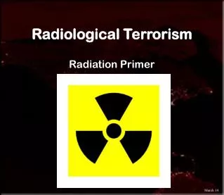 Radiological Terrorism