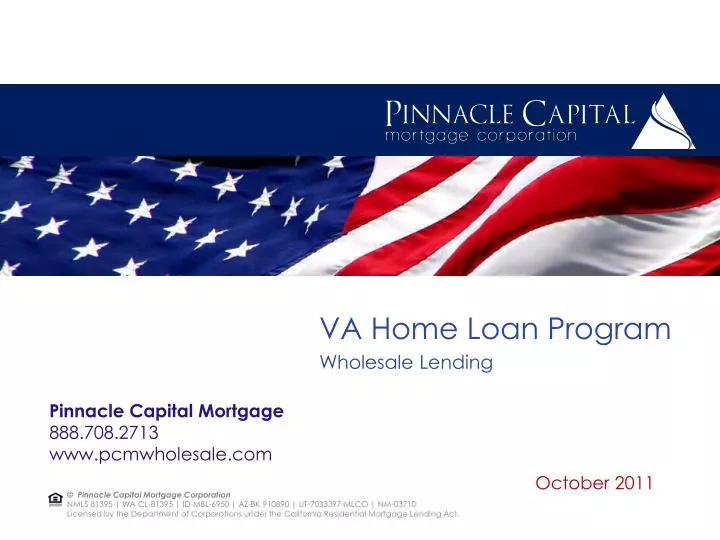 va home loan program wholesale lending