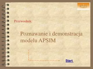 poznawanie i demonstracja modelu apsim