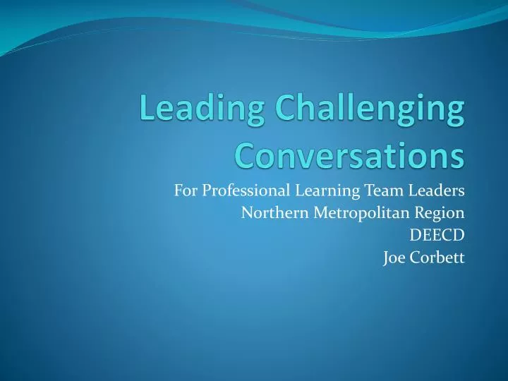 leading challenging conversations
