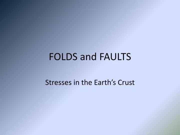 folds and faults