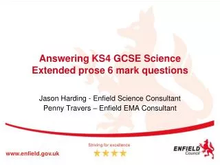 Answering KS4 GCSE Science Extended prose 6 mark questions