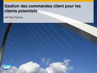 gestion des commandes client pour les clients potentiels