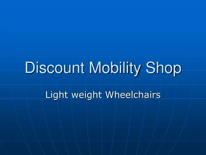 discount mobility shop