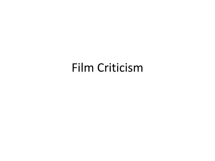 film criticism