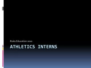 Athletics Interns