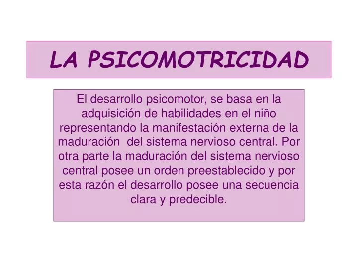 la psicomotricidad