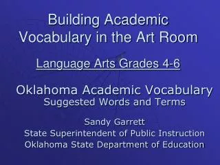 Building Academic Vocabulary in the Art Room Language Arts Grades 4-6