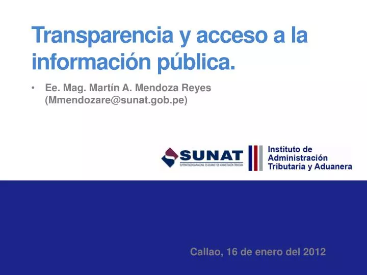 transparencia y acceso a la informaci n p blica