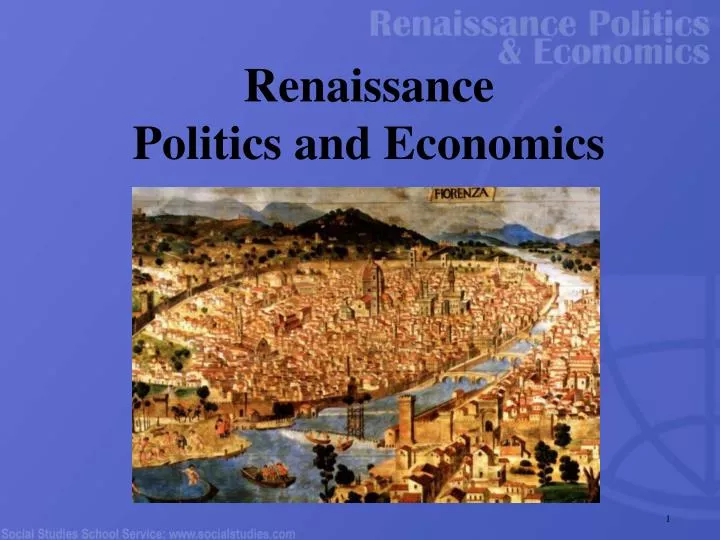 renaissance politics and economics