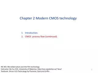 Chapter 2 Modern CMOS technology