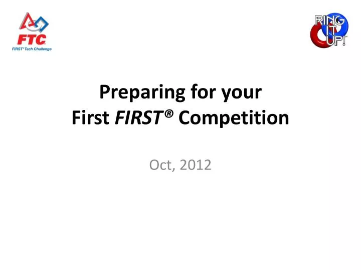 preparing for your first first competition