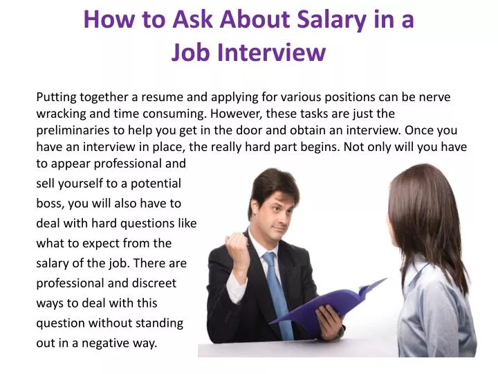 how to ask about salary in a job interview