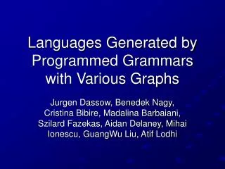 languages generated by programmed grammars with various graphs