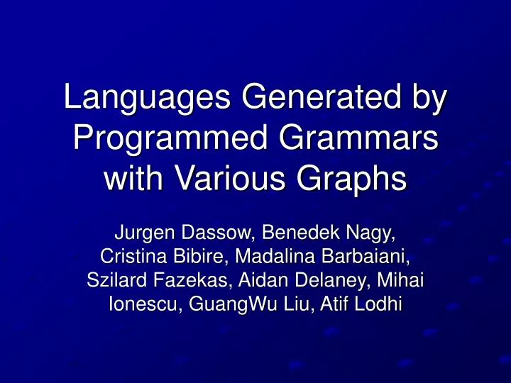 languages generated by programmed grammars with various graphs