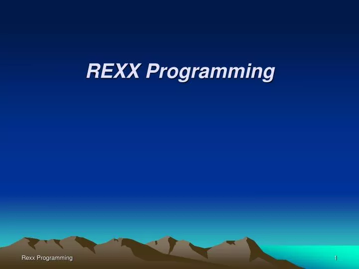 rexx programming