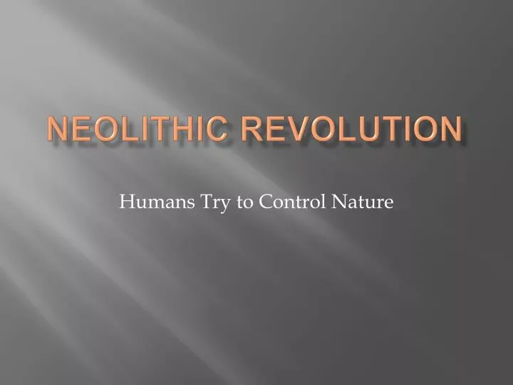neolithic revolution