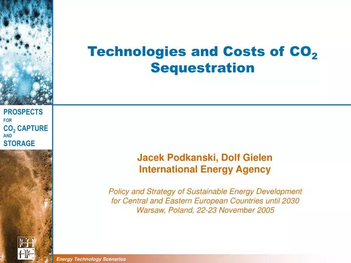 technologies and costs of co 2 sequestration